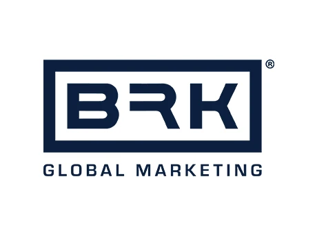 BRK Global Marketing logo with bold dark blue letters "BRK" inside a rectangle, and the words "GLOBAL MARKETING" below on a white background—perfect for organizations like Becoming a Partner at Thompson Child and Family Focus.