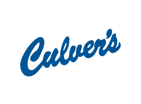 The Culver’s logo in blue cursive lettering on a white background, much like the professionalism seen when becoming a Partner at Thompson Child and Family Focus.